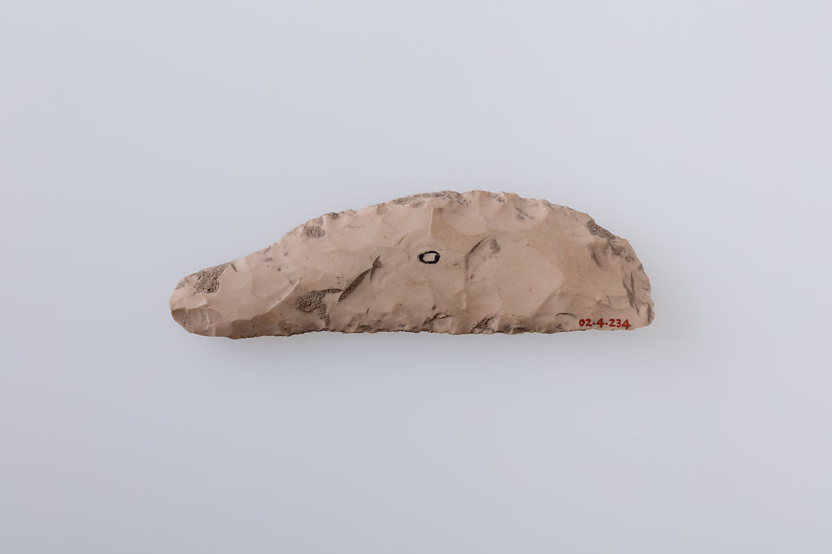 Bifacial knife with handle, Flint