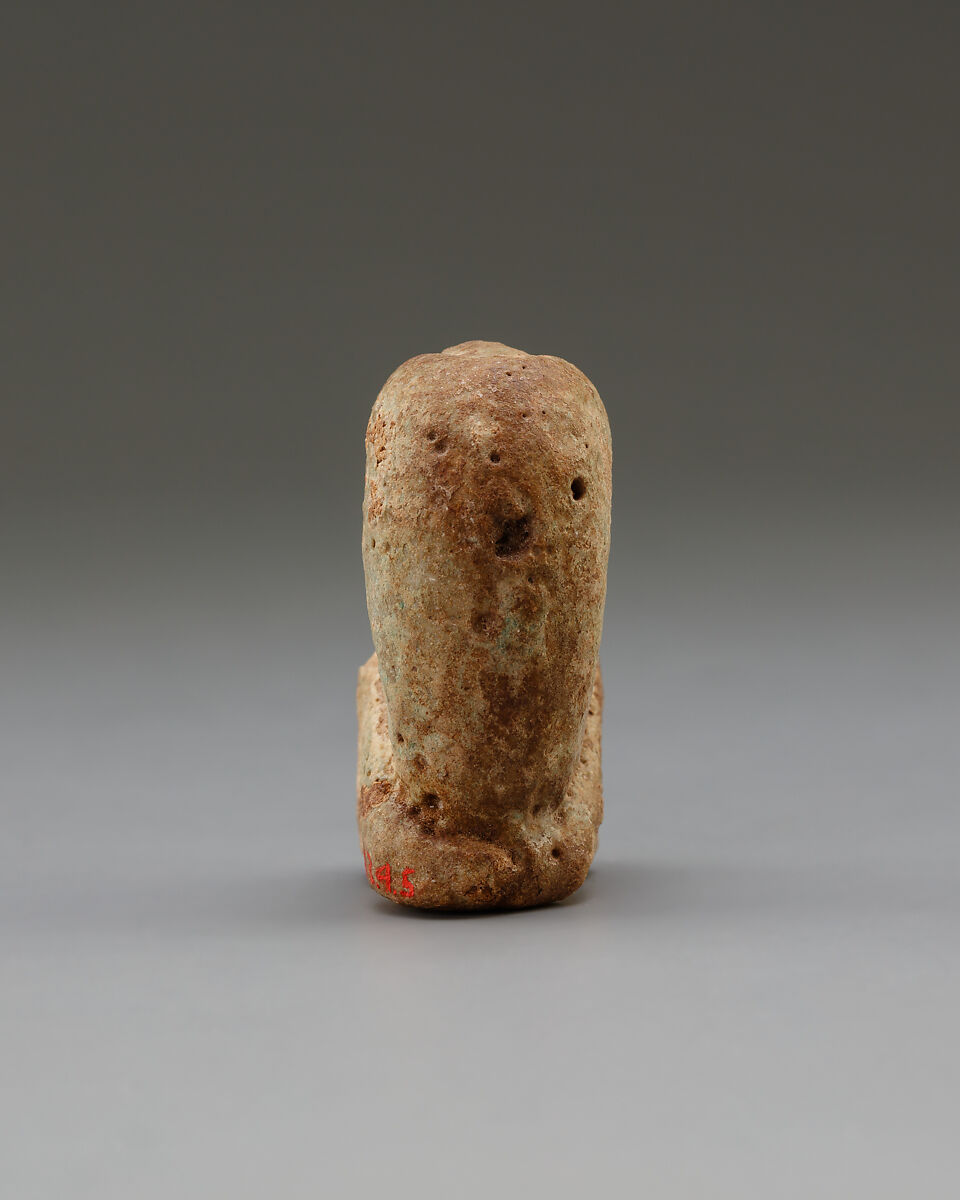 Baboon amulet, Faience