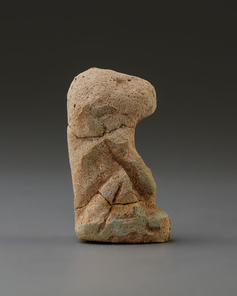 Baboon amulet, Faience