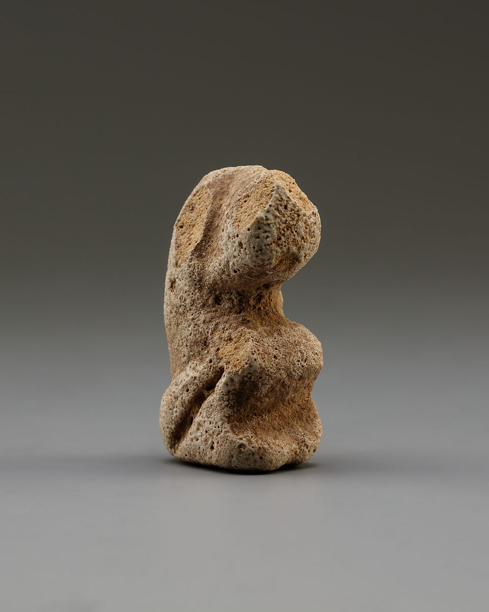 Baboon amulet, Faience
