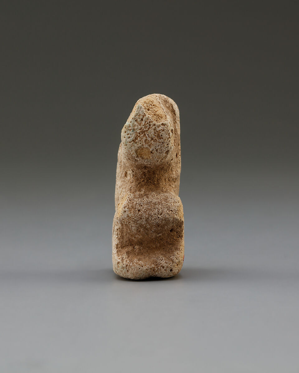 Baboon amulet, Faience