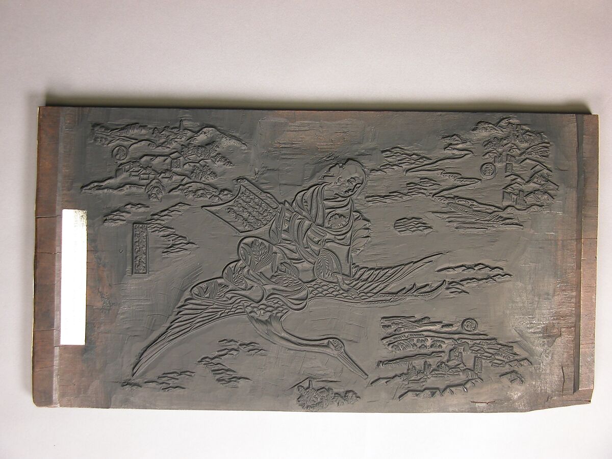 Woodblock for an Illustration by Nishikawa Sukenobu, Original illustration designed by Nishikawa Sukenobu (Japanese, 1671–1750), Wood, Japan