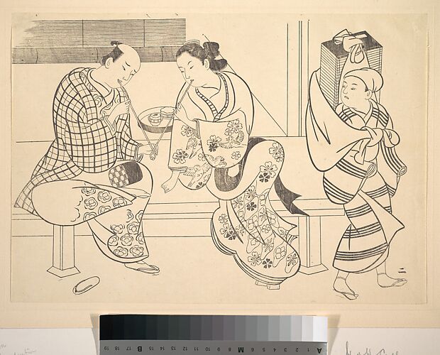 Okumura Masanobu, Kabuki Play Kusazuribiki from the Tales of Soga (Soga  monogatari), Japan, Edo period (1615–1868)