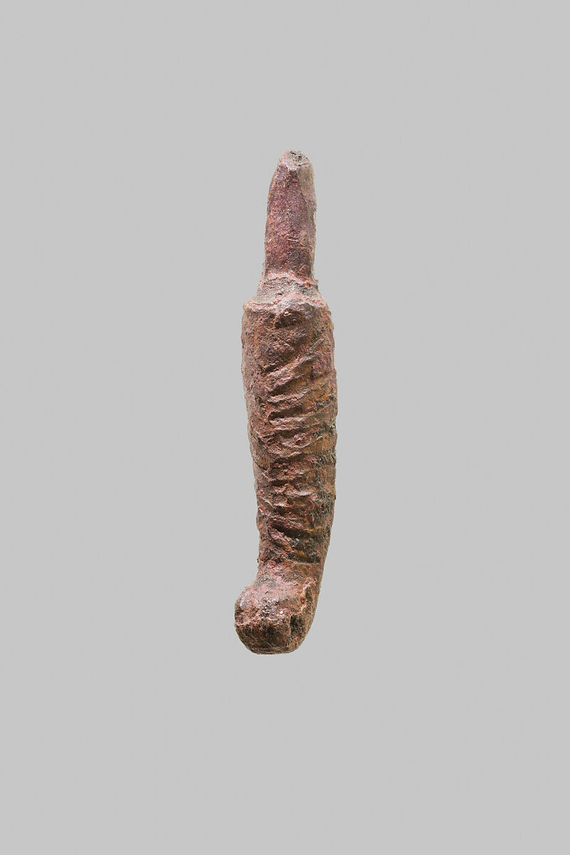 Statuette fragment, beard, Bronze