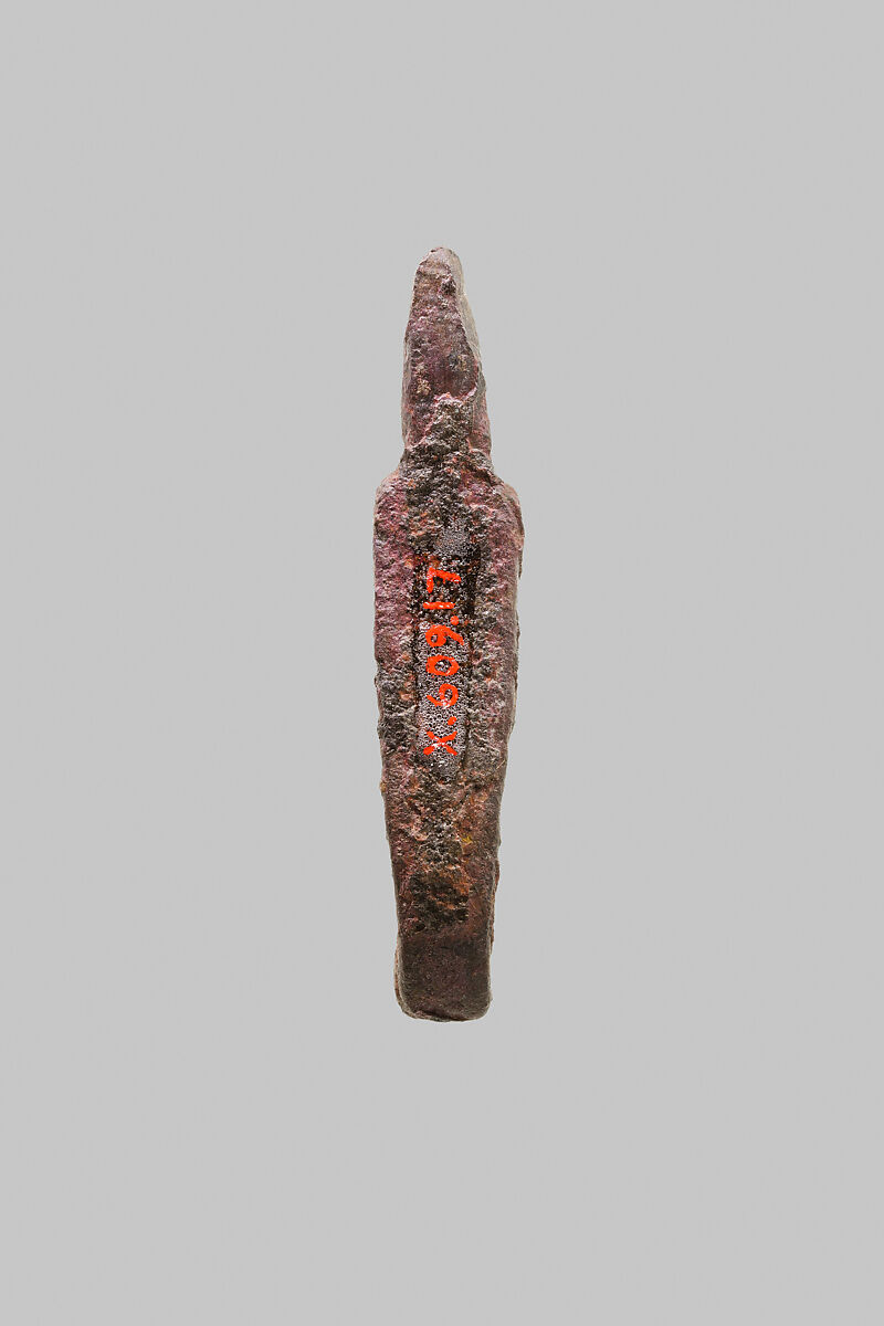 Statuette fragment, beard, Bronze