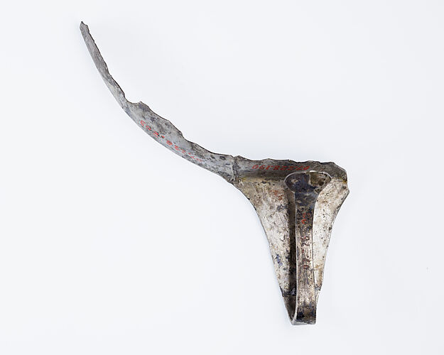 Rim fragment with lotus handle from a shallow strainer