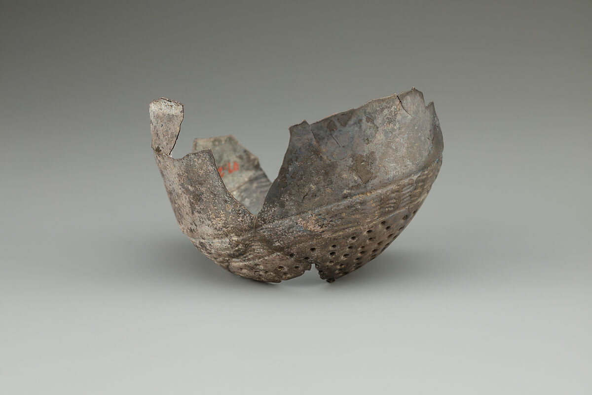 Strainer or vase fragment, Silver