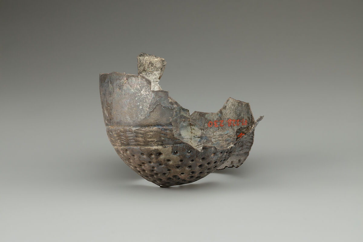 Strainer or vase fragment, Silver 