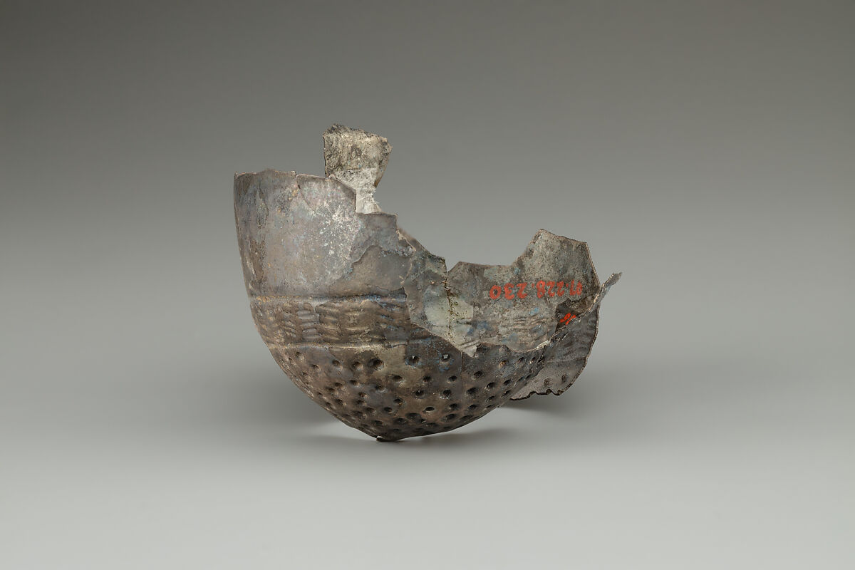 Strainer or vase fragment, Silver