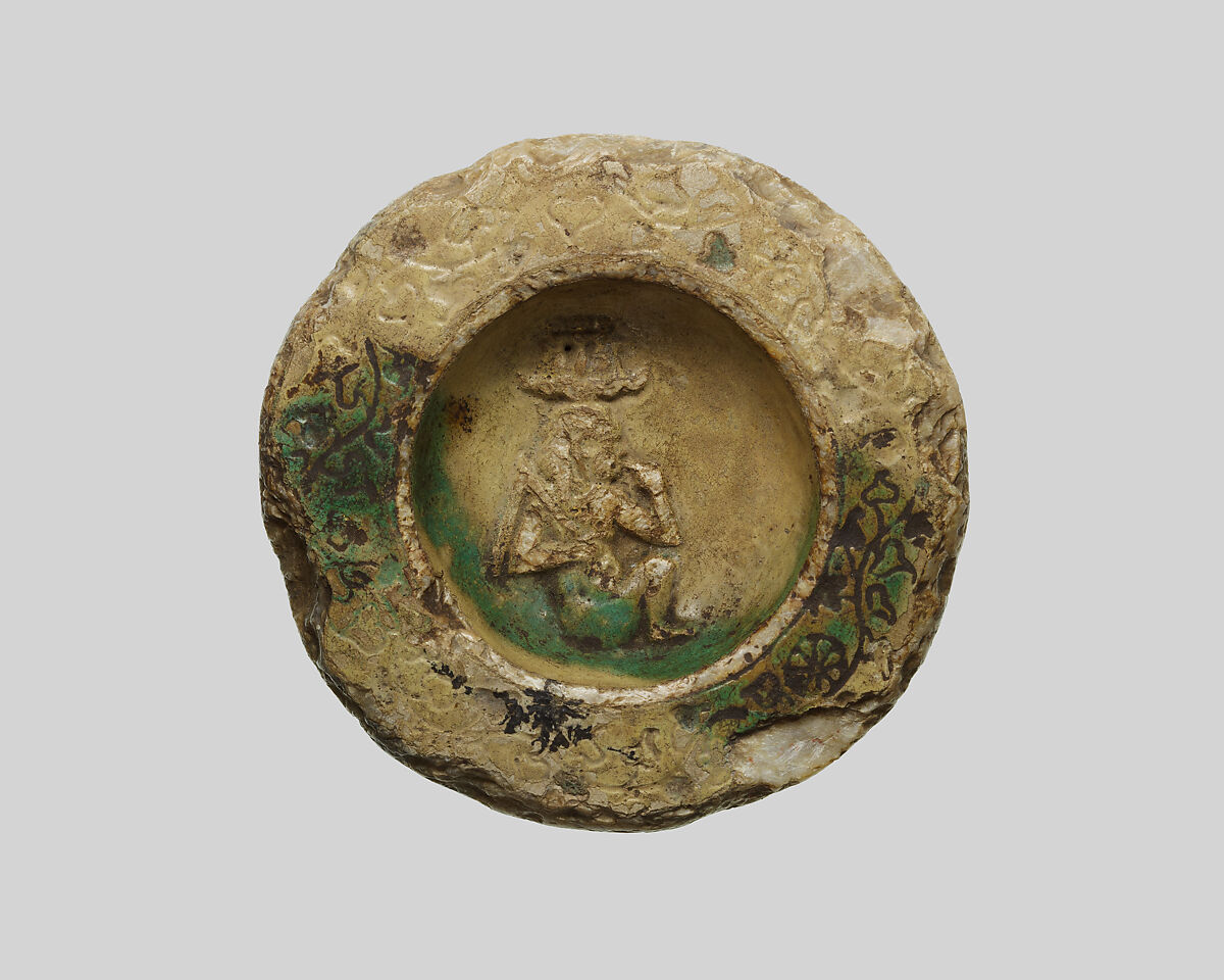 Lotus bowl, Glazed travertine (Egyptian alabaster)