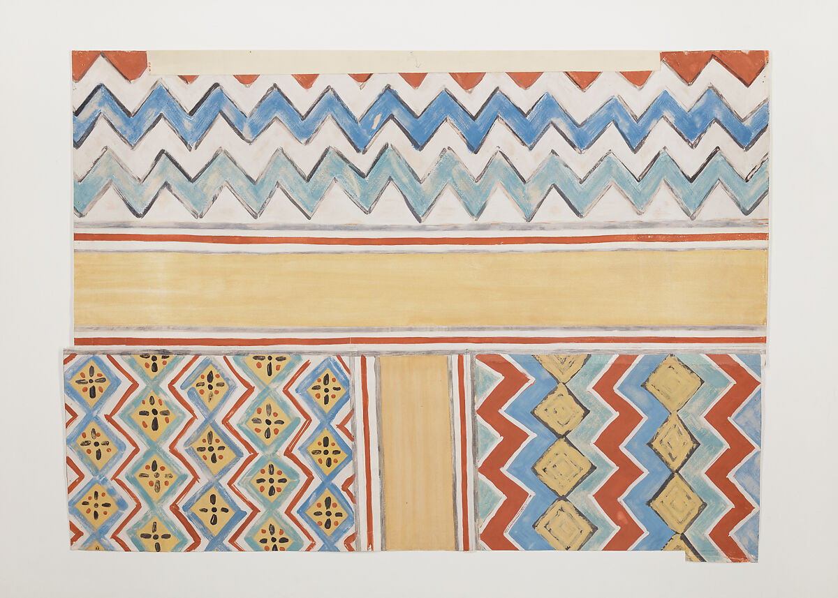 Ceiling on the South Side of Nakht's Offering Chapel, Norman de Garis Davies (1865–1941), Tempera on paper 