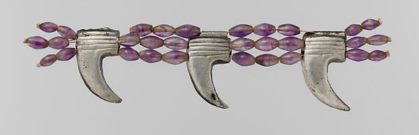 Anklet, Reconstructed Using Claw Pendants and Barrel Beads