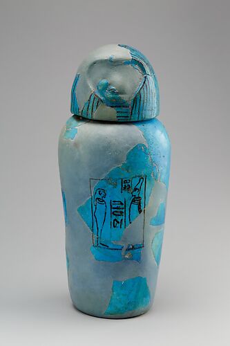 Canopic Jar with human headed lid, Imsety