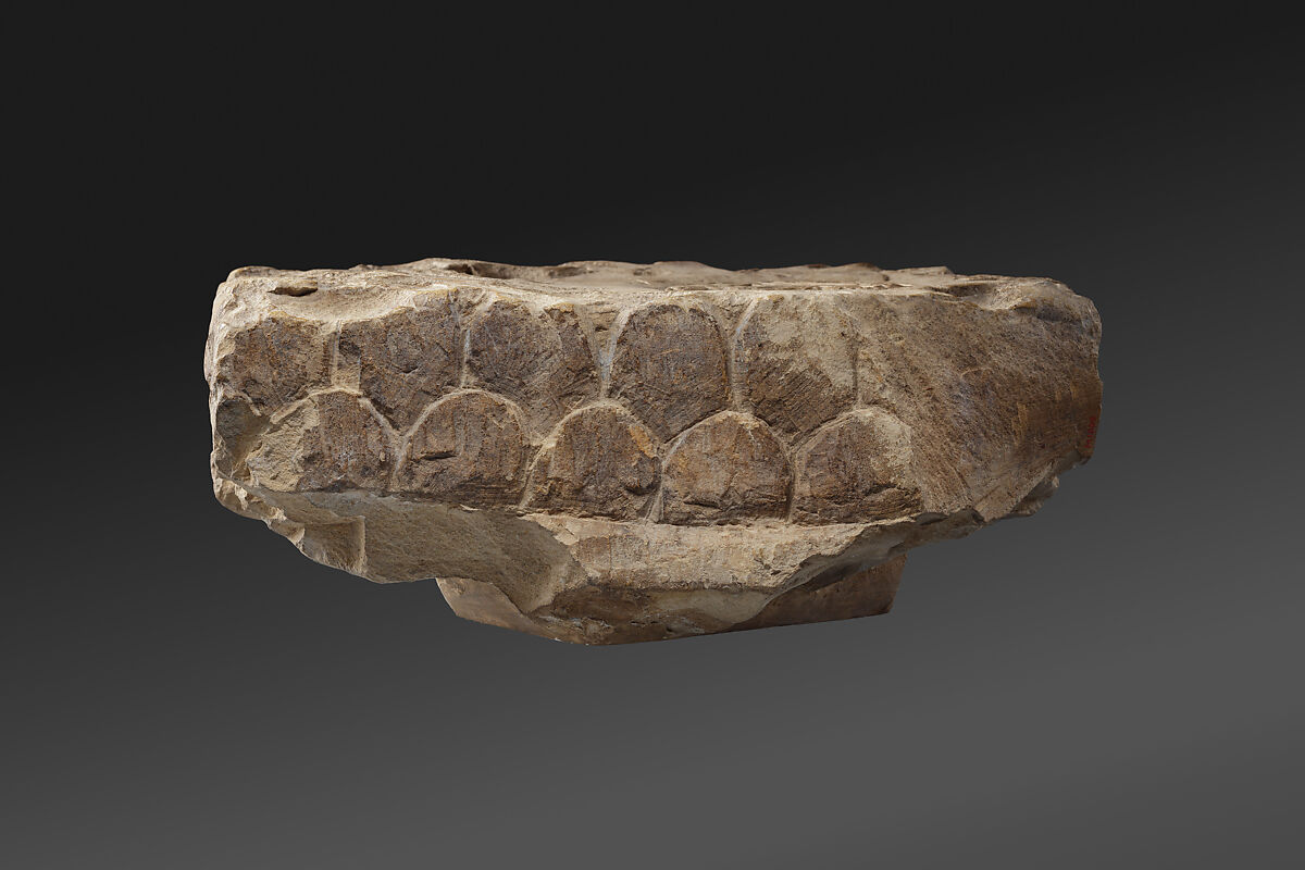 Possible trial piece depicting a lion-headed deity, Stone