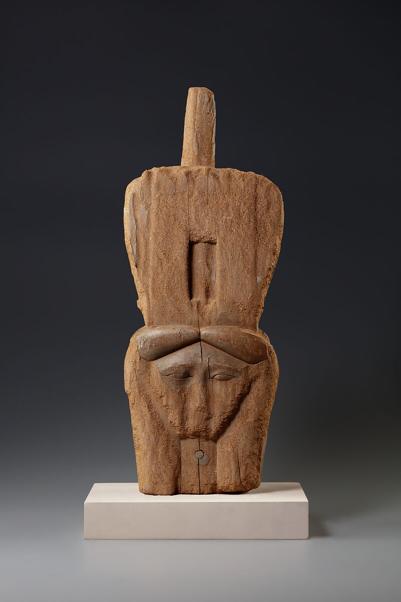 Wooden Hathor column for a shrine, Wood 