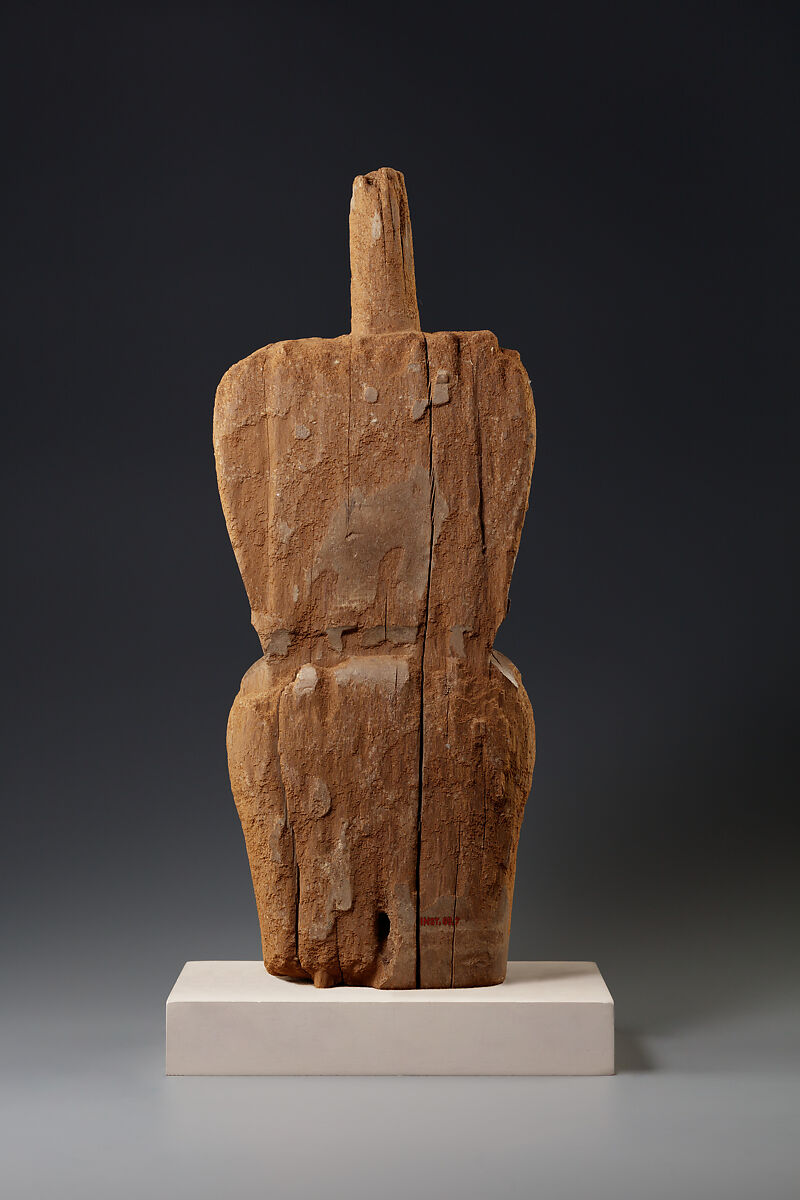 Wooden Hathor column for a shrine, Wood