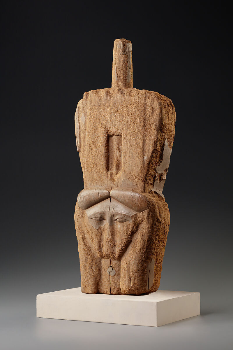 Wooden Hathor column for a shrine, Wood