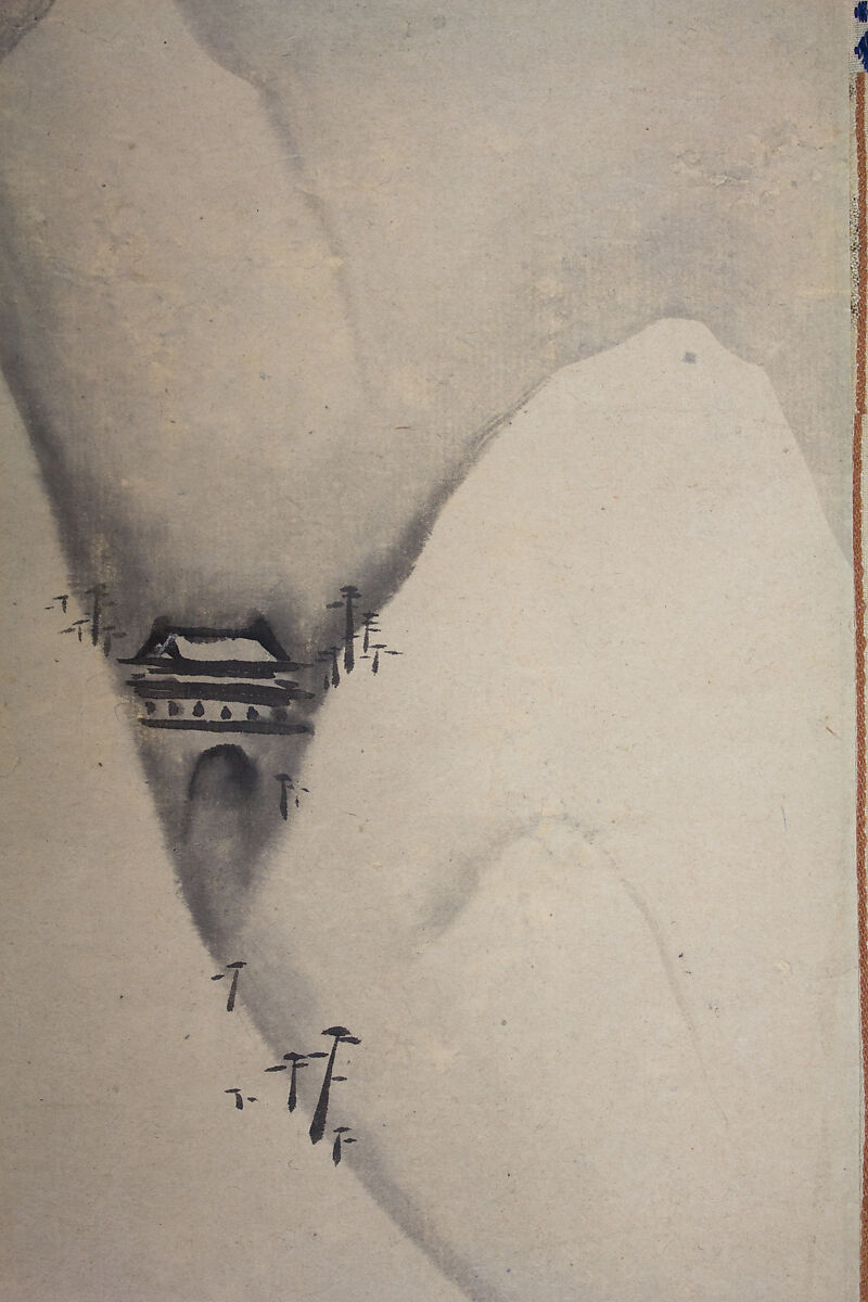 Winter Landscape, Kano Sansetsu 狩野山雪 (Japanese, 1590–1651), Hanging scroll; ink on paper, Japan