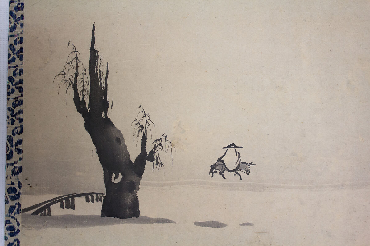 Winter Landscape, Kano Sansetsu 狩野山雪 (Japanese, 1590–1651), Hanging scroll; ink on paper, Japan