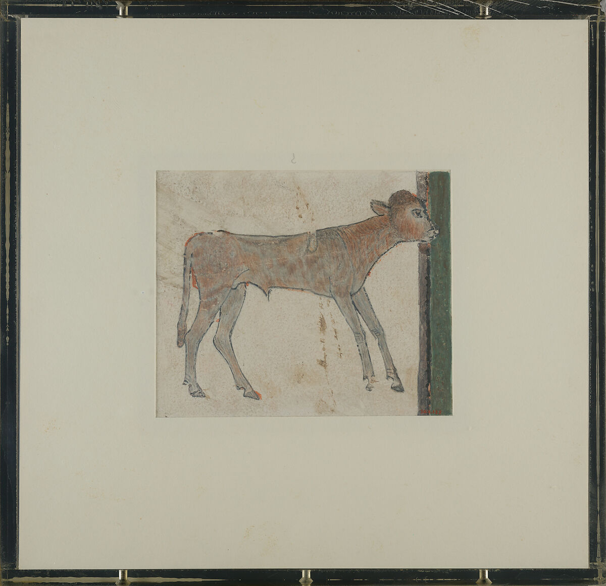 Calf, Tomb of Nebamun and Ipuky, Norman de Garis Davies (1865–1941), Tempera on paper 