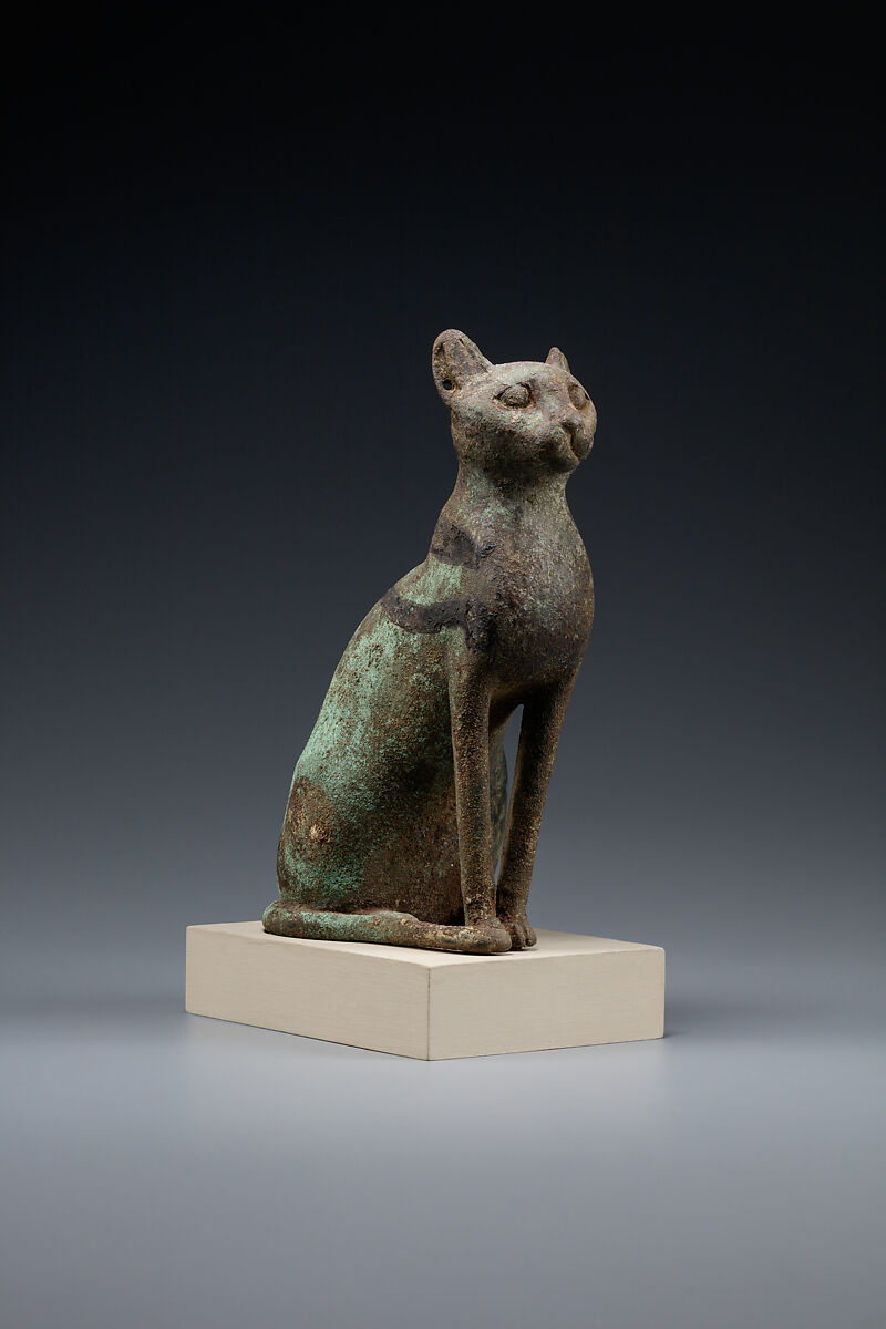 Statuette, cat, Bronze 