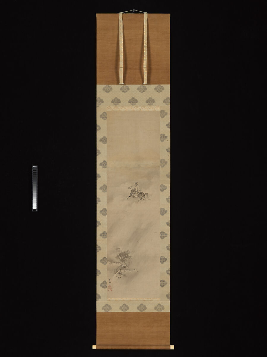 Rain God Riding in Clouds on a Horse, Kano School (Japanese, 1476–1559), Hanging scroll; ink on paper, Japan