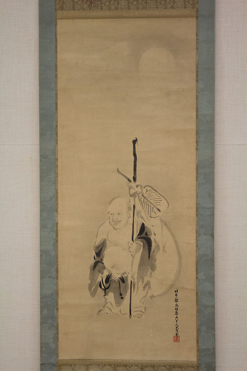 Hotei, Attributed to Kano Tan&#39;yū (Japanese, 1602–1674), Hanging scroll; ink on paper, Japan 