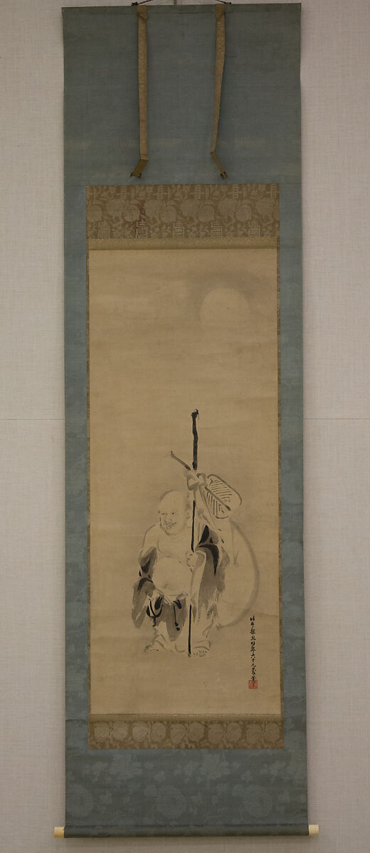Hotei, Attributed to Kano Tan'yū (Japanese, 1602–1674), Hanging scroll; ink on paper, Japan
