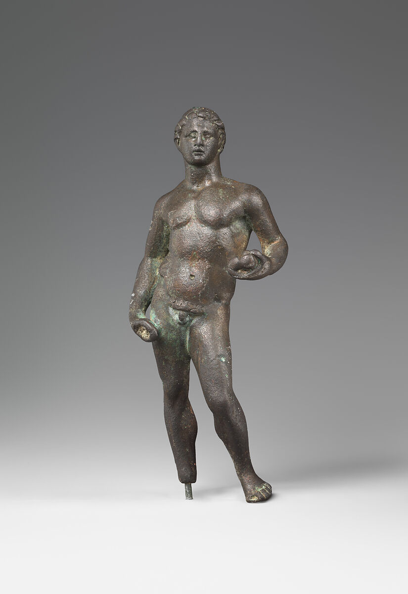 Statuette of Herakles holding apples, Bronze 
