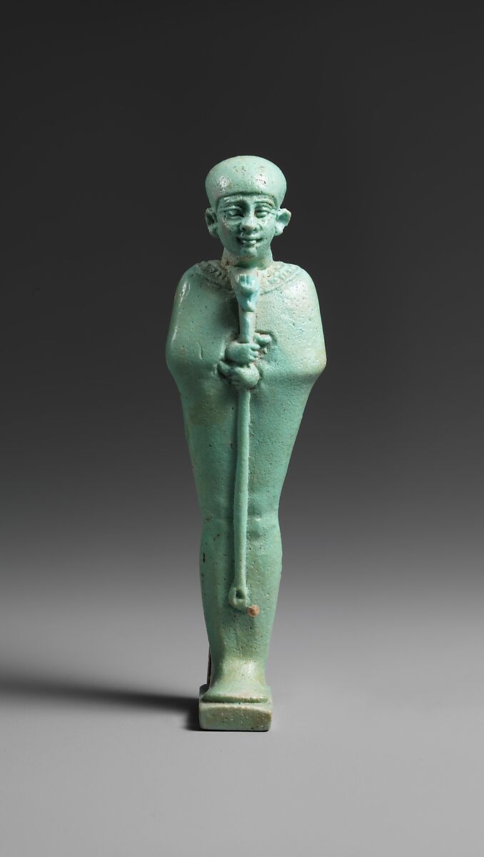 Standing Figure of Ptah, Faience 
