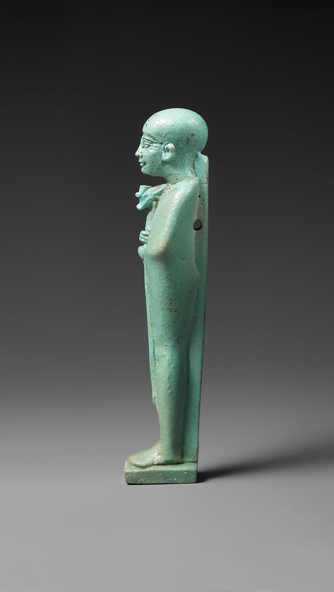 Standing Figure of Ptah, Faience