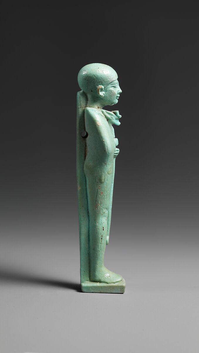 Standing Figure of Ptah, Faience