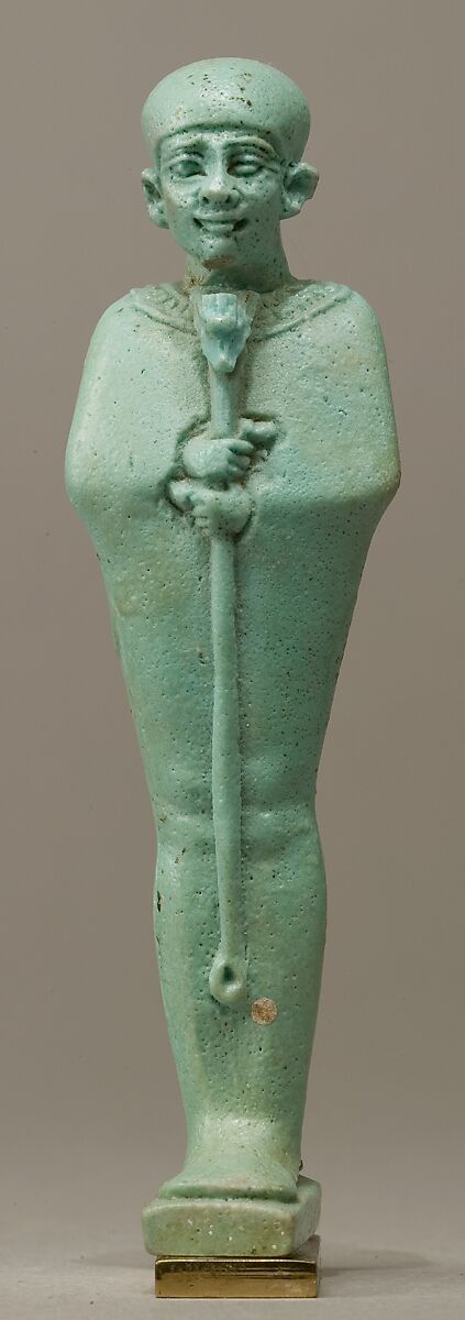 Standing Figure of Ptah, Faience