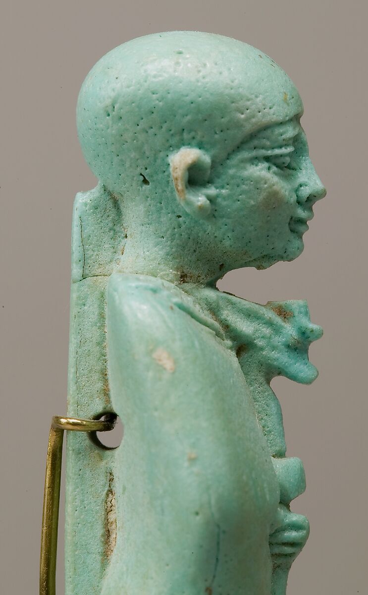 Standing Figure of Ptah, Faience