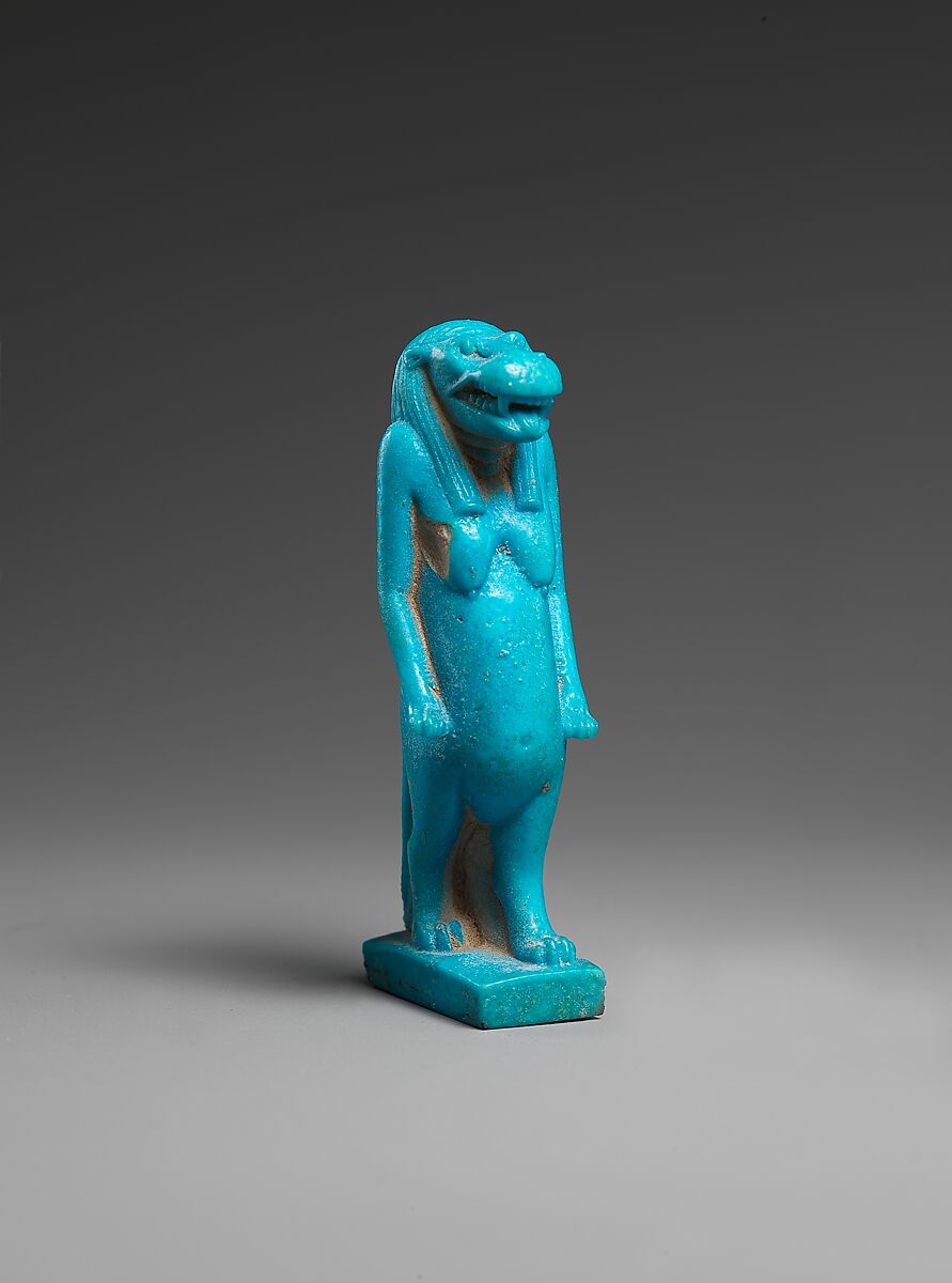 Taweret amulet, Faience 