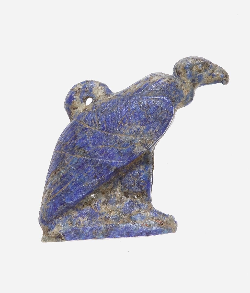 Amulet, vulture, Lapis lazuli 