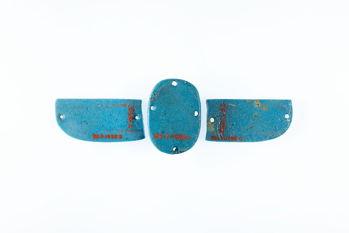Winged Scarab, Faience