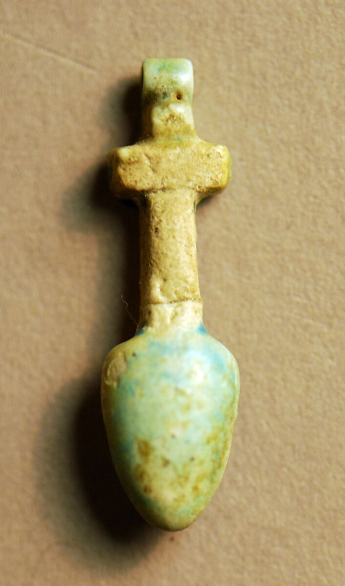 Nefer Amulet, Faience 