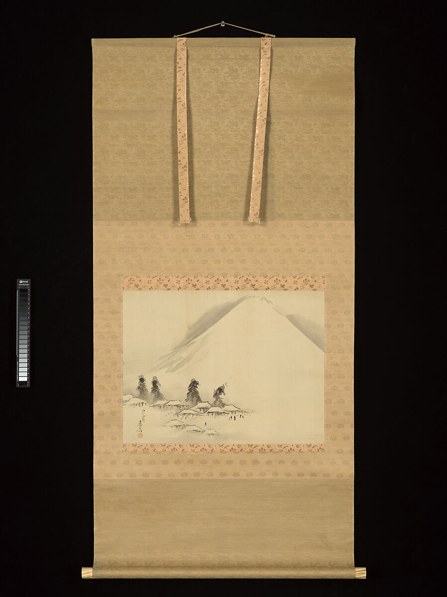 Mount. Fuji in Winter, Shibata Zeshin (Japanese, 1807–1891), Mounted and hanging scroll; ink on paper, Japan