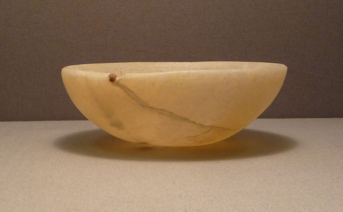 Dish from a Foundation Deposit for Hatshepsut's Valley Temple, Travertine (Egyptian alabaster)