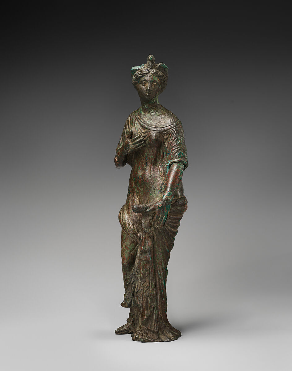 Isis-Aphrodite with Egyptian vulture cap, Bronze