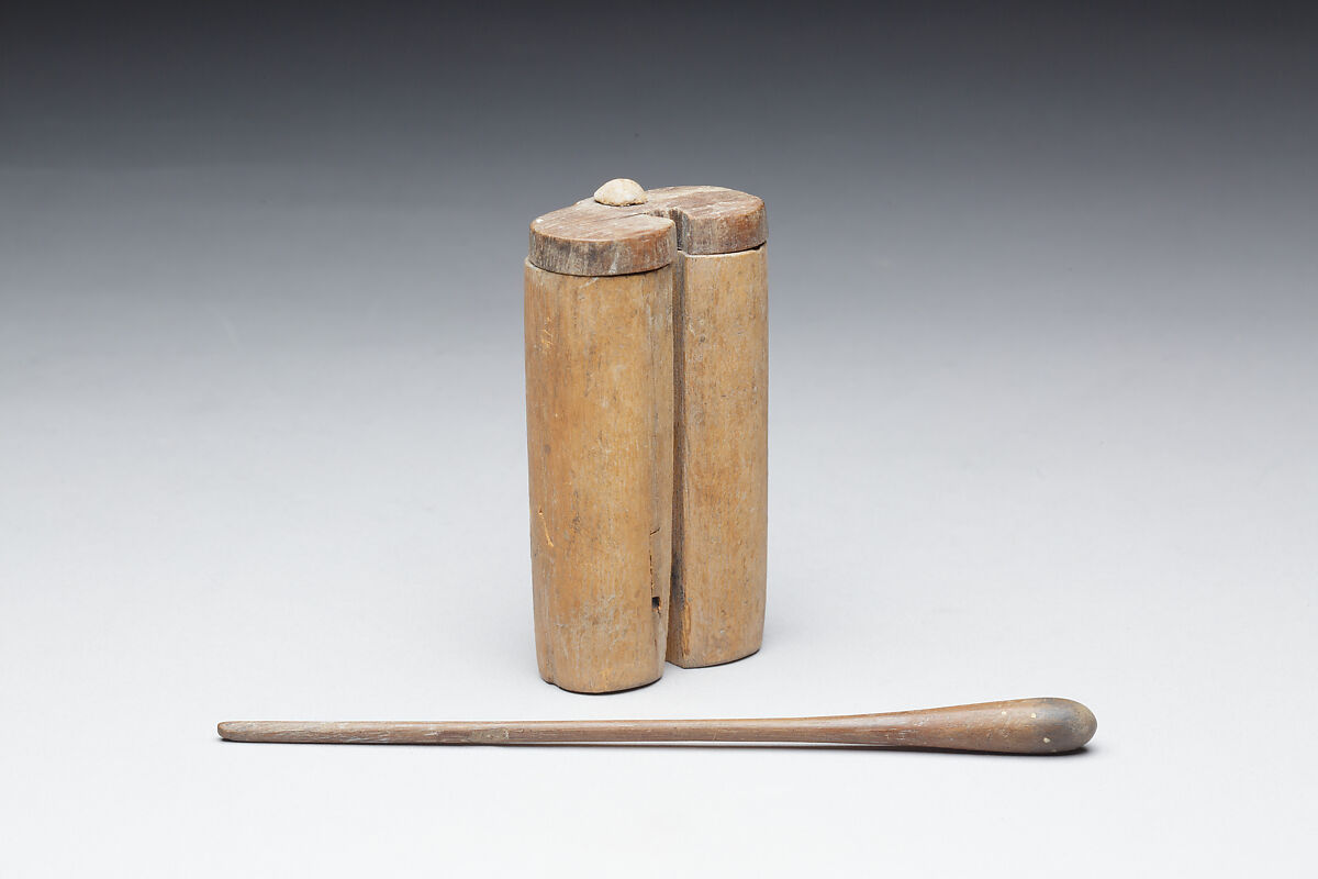 Kohl tube and stick, Wood, ebony 