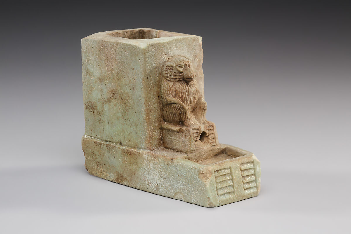 Water Clock Decorated with a Baboon, Faience