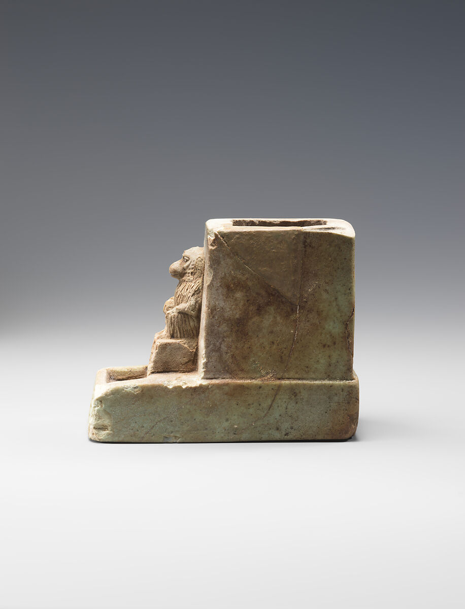 Water Clock Decorated with a Baboon, Faience