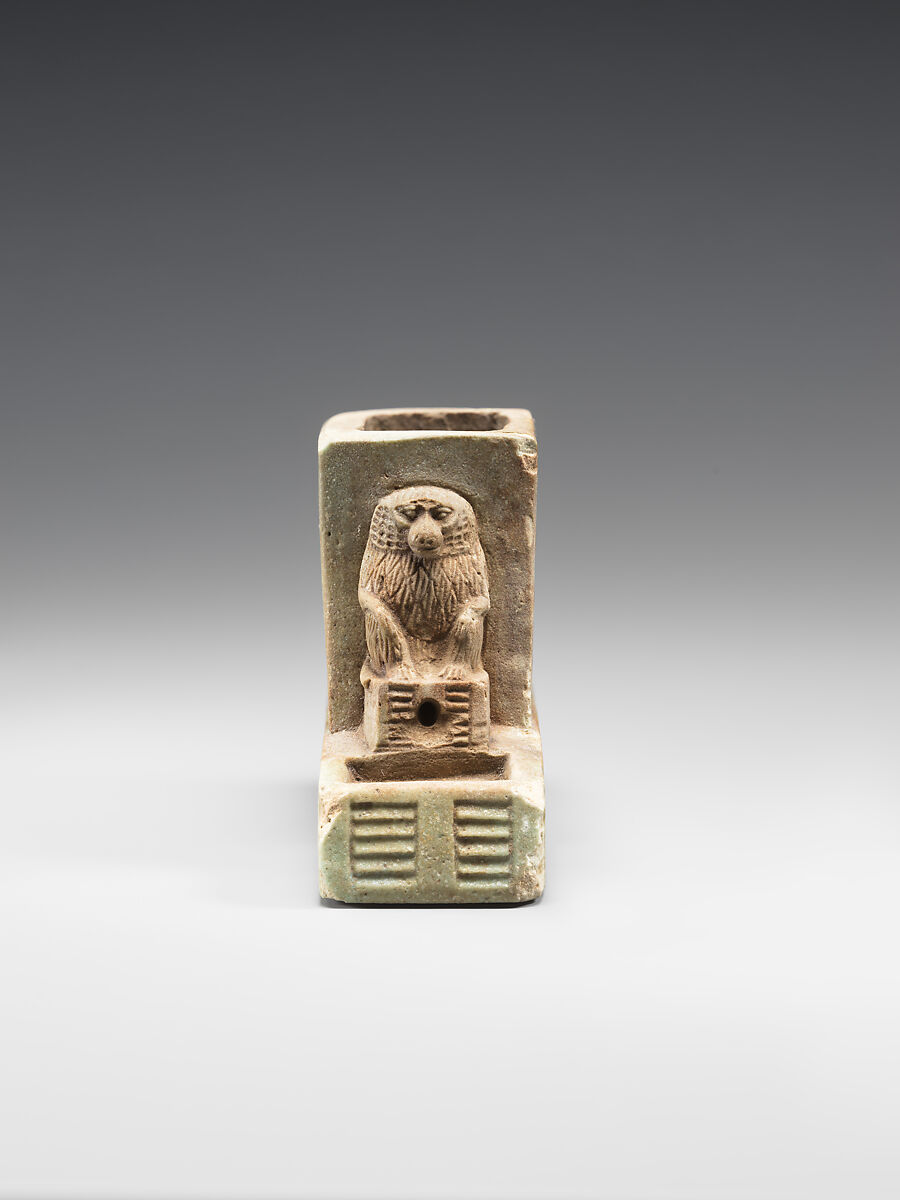 Water Clock Decorated with a Baboon, Faience