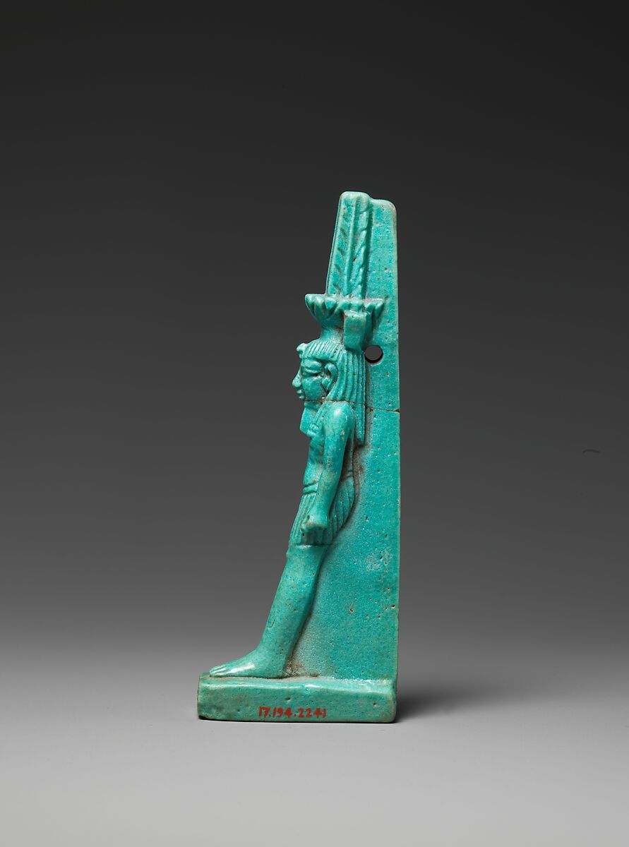 Nefertum Amulet, Faience