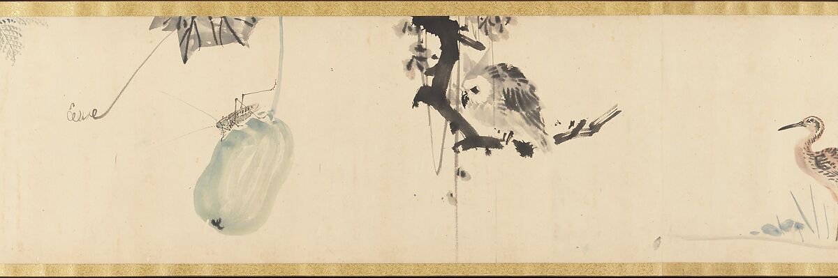 Sketches of Birds and Animals, Kawanabe Kyōsai 河鍋暁斎 (Japanese, 1831–1889), Handscroll; ink on paper, Japan