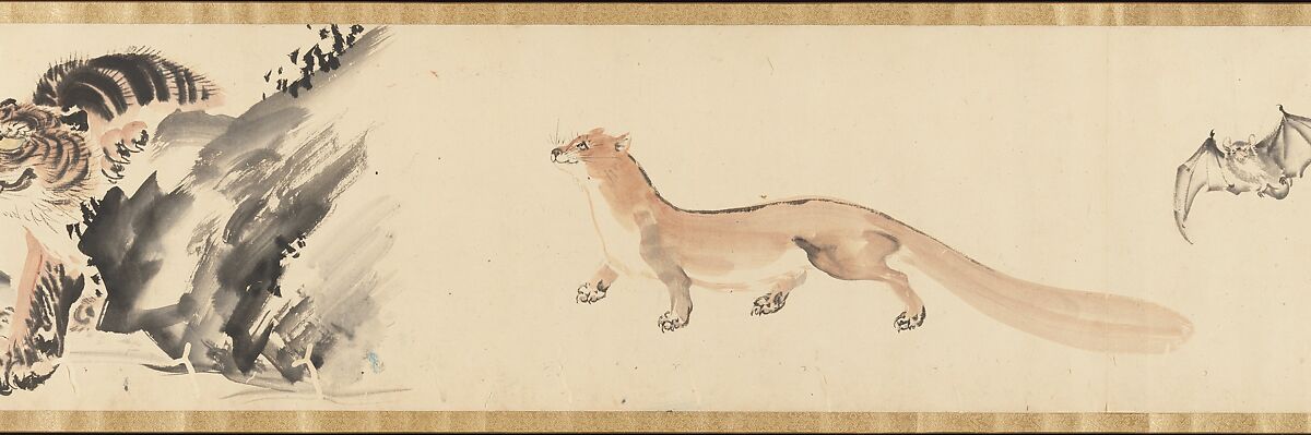 Sketches of Birds and Animals, Kawanabe Kyōsai 河鍋暁斎 (Japanese, 1831–1889), Handscroll; ink on paper, Japan