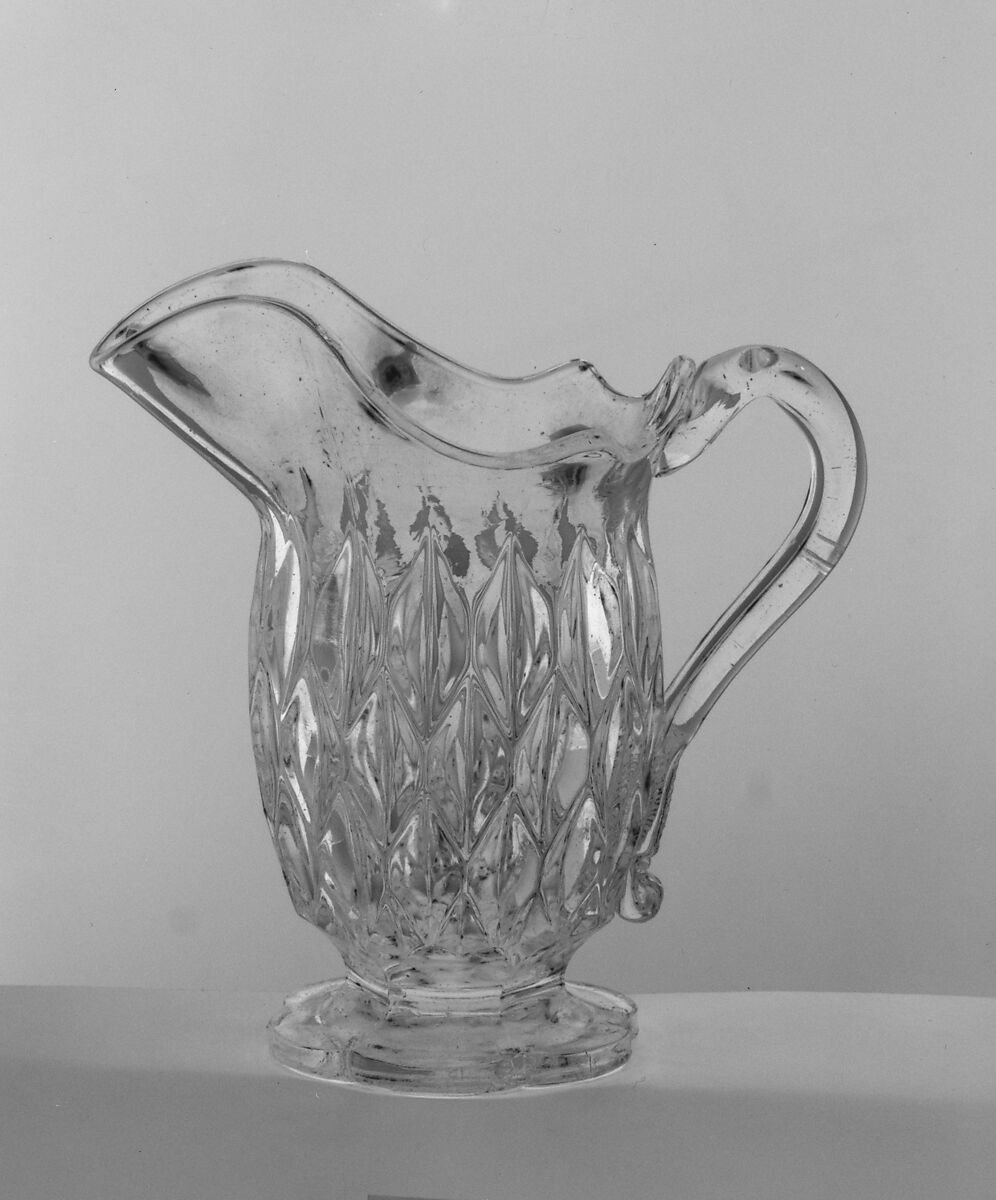 Pitcher, Pressed glass, American 