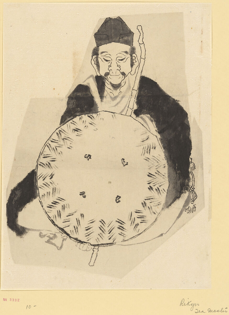 Portrait of the Poet Matsuo Bashō (?), Attributed to Katsushika Hokusai (Japanese, Tokyo (Edo) 1760–1849 Tokyo (Edo)), Ink on paper, Japan 